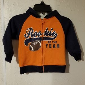 One pajamas and a jacket the size is 2 toddler